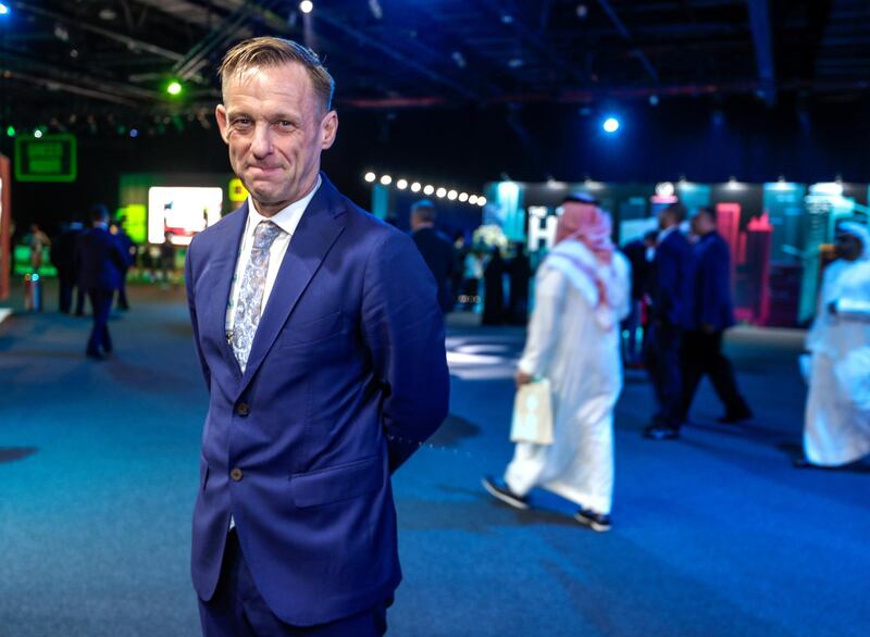 Dubai, April 30, 2019.  Ai Everything show at the Dubai World Trade Centre.-- Paul Balsom, Leicester City Football Club, United Kungdom.
Victor Besa/The National
Section:  NA
Reporter:   Patrick Ryan