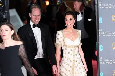 Prince William, Duke of Cambridge and Catherine, Duchess of Cambridge arrive at the British Academy of Film and Television Awards (BAFTA) at the Royal Albert Hall in London, Britain, February 2, 2020. REUTERS/Toby Melville