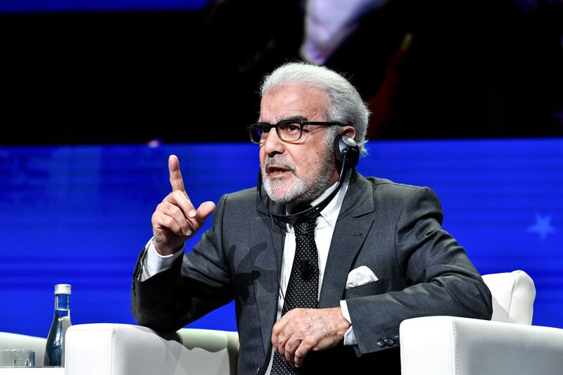 Abdellatif Jouahri, governor of Morocco's central bank, at the IMF meeting in Marrakesh. EPA