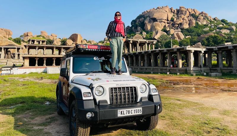 The social media influencer has garnered millions of followers on her YouTube channel 'NaajiNoushi Solo Mom Traveller' and her Instagram account, where she has documented her adventure by posting photos and videos
