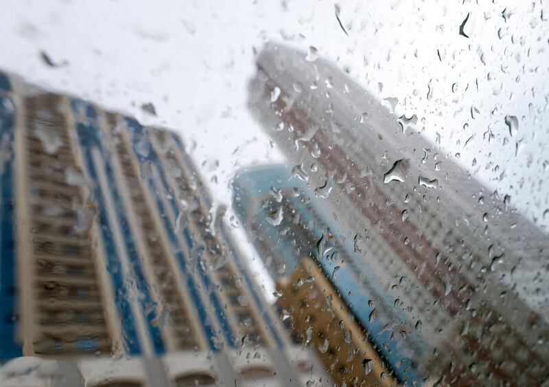 Sharjah, United Arab Emirates - March 27, 2019: The rain falls in Sharjah. Wednesday the 27th of March 2019, Sharjah. Chris Whiteoak / The National