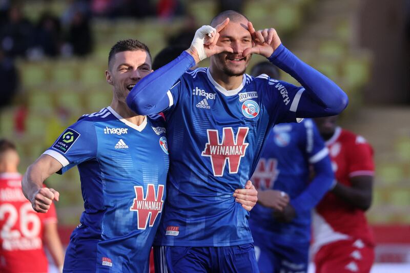 =3) Ludovic Ajorque (Strasbourg) 10 goals in 20 games. AFP