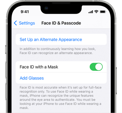 You can now unlock an iPhone 12 or later with Face ID even with a mask on.
