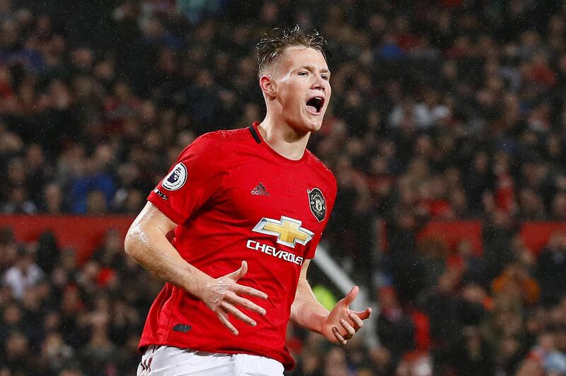 McTominay reacts after a missed header at goal. Reuters