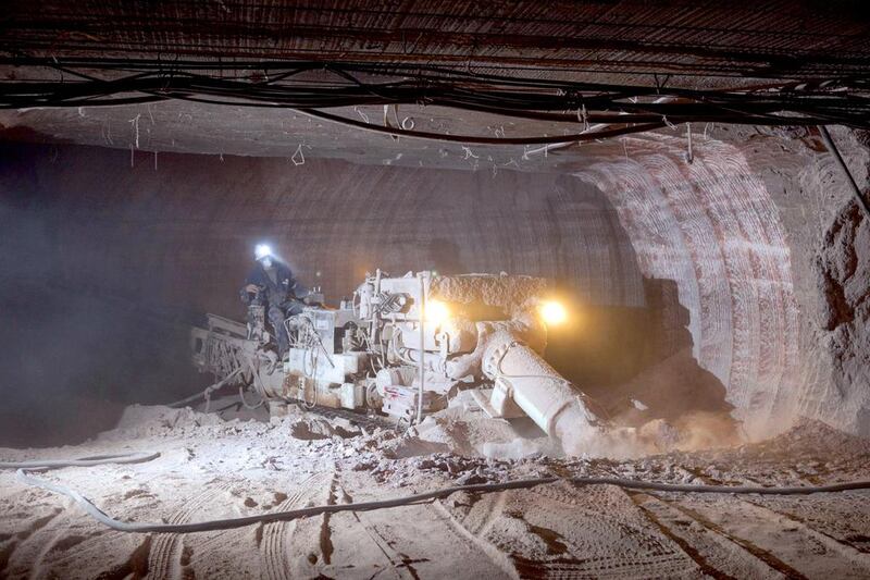 At the Mosaic Potash Colonsay mine in Saskatchewan, drilled potash is carried up to the surface on a conveyor belt. It is then processed into a usable product. David Stobbe / Reuters