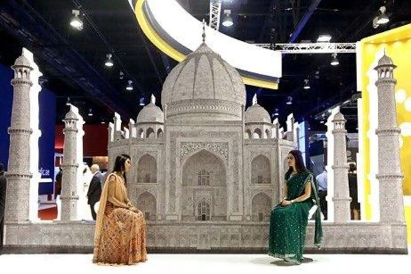 The news of Dubai's plan to build a replica of the Taj Mahal created ripples. Above, a replica of the monument at the Cityscape. Jeffrey E Biteng / The National