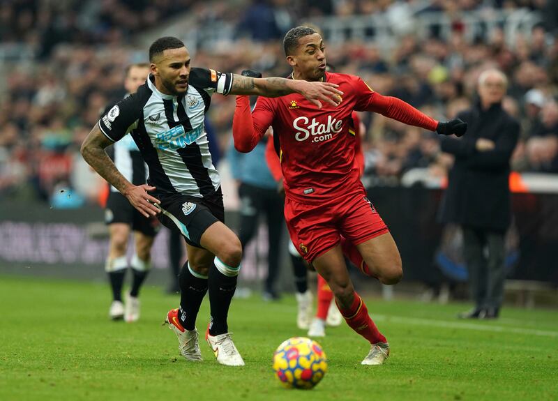Jamaal Lascelles - 5: Dealt with Watford balls into box for most of match very well and looked solid enough at back until giving ball away that almost resulted in Sissoko scoring against old club. Beaten by Pedro in air for late equaliser. PA