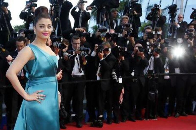 Aishwarya Rai Bachchan arrives for the screening of Behind The Candelabra at Cannes. EPA