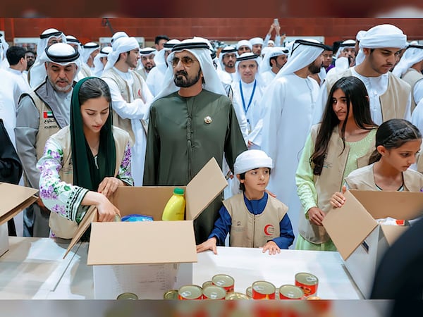 Sheikh Mohammed said the UAE continues to establish its humanitarian role. Dubai Media Office