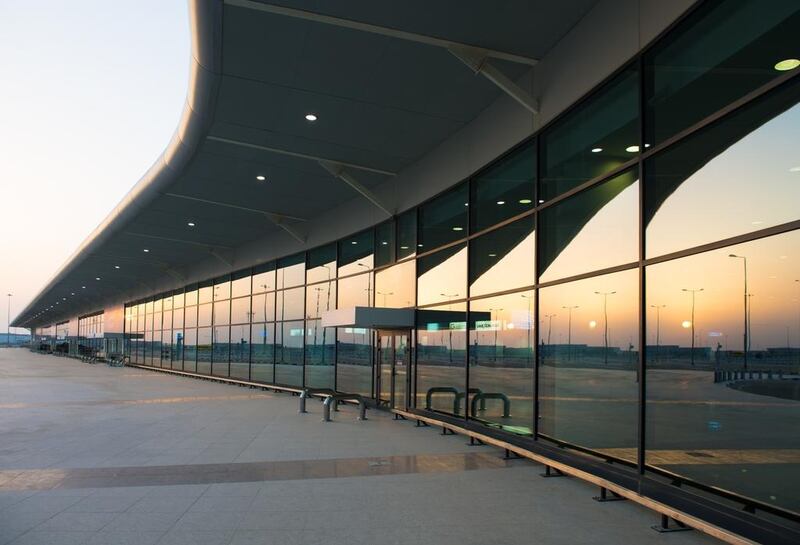 The front gate of Al Maktoum International Airport. Courtesy Dubai Airports
