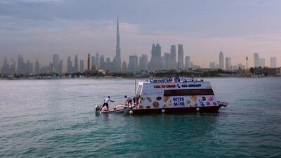 Yacht crews, jet-skiers and speed boat passengers will be able to shop from a Carrefour ‘Aqua Pod’ anchored out to sea offering hundreds of items.Courtesy MAF