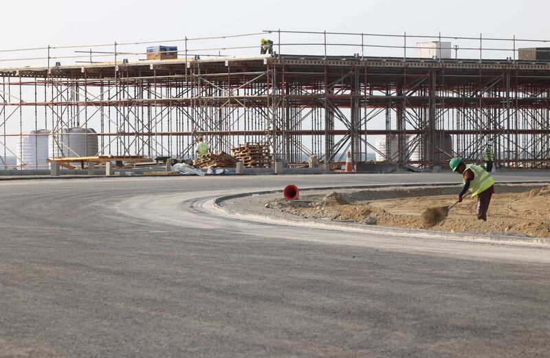 The Jeddah Street Circuit in the Red Sea port city being readied for the inaugural Saudi Arabian Grand Prix. The race will be held in the first week of December. All photos: AFP