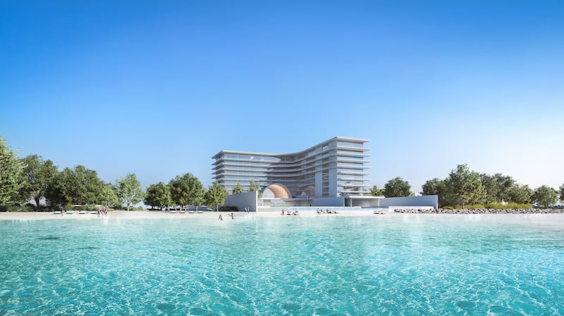 Rear side view of Armani Beach Residences at Palm Jumeirah
