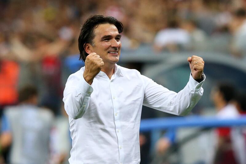 NIZHNY NOVGOROD, RUSSIA - JULY 01:  Zlatko Dalic, Head coach of Croatia celebrates following his sides victory in a penalty shoot out during the 2018 FIFA World Cup Russia Round of 16 match between Croatia and Denmark at Nizhny Novgorod Stadium on July 1, 2018 in Nizhny Novgorod, Russia.  (Photo by Alex Livesey/Getty Images)