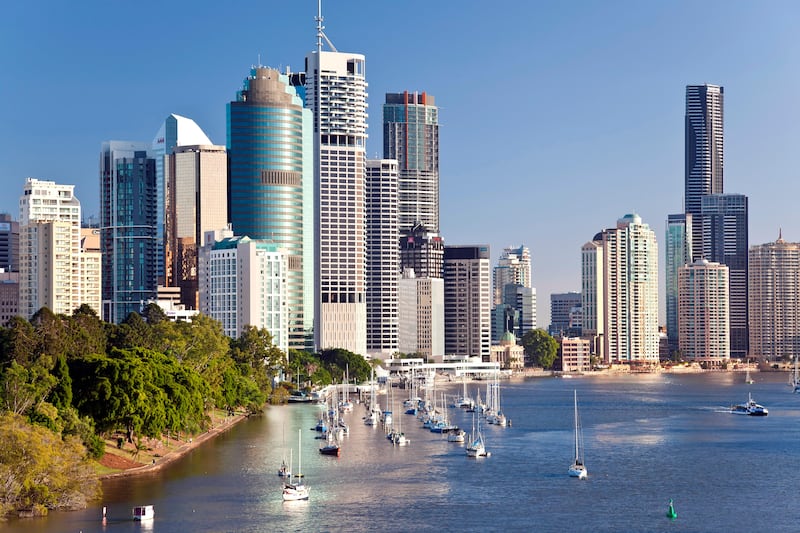 Australia, Queensland, Brisbane, Central Business District skyline