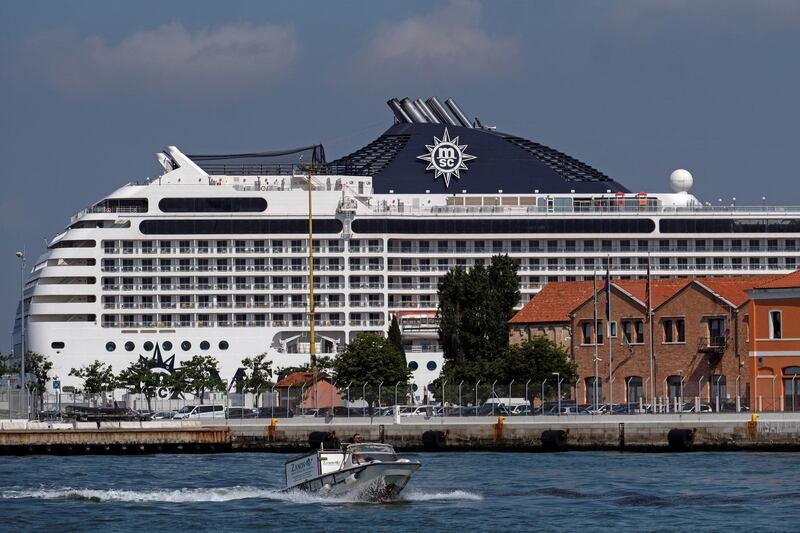 'MSC Orchestra' arrives in Venice despite protests demanding an end to cruise ships passing through the lagoon city of Venice. Reuters