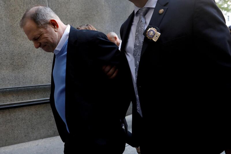 Film producer Harvey Weinstein arrives at Manhattan Criminal Court in New York, U.S., May 25, 2018.   REUTERS/Shannon Stapleton     TPX IMAGES OF THE DAY