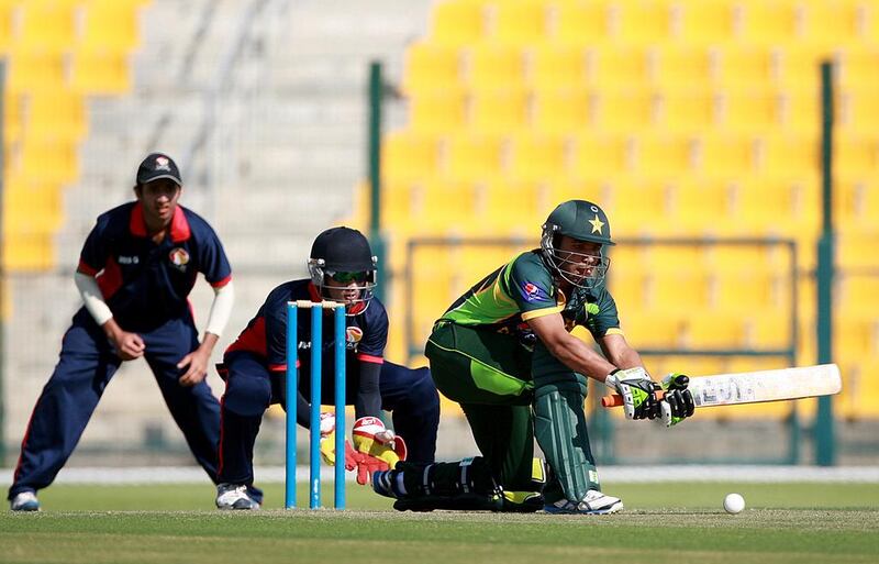 Sami Aslam is part of the side that is in UAE gaining on exposure by playing in a tri-series along with England. Satish Kumar / The National