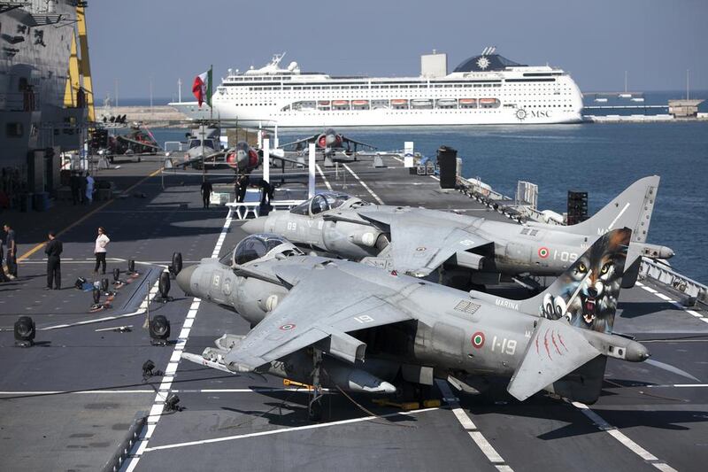 The Cavour is the newest flagship aircraft carrier of the Italian Navy. Silvia Razgova / The National