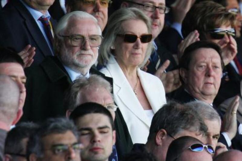 LEEDS, UNITED KINGDOM - APRIL 28:  Chairman Ken Bates of Leeds United looks on from the directors box during the Coca-Cola Championship match between Leeds United and Ipswich Town at Elland Road on April 28, 2007 in Leeds, England.  (Photo by Paul Gilham/Getty Images)