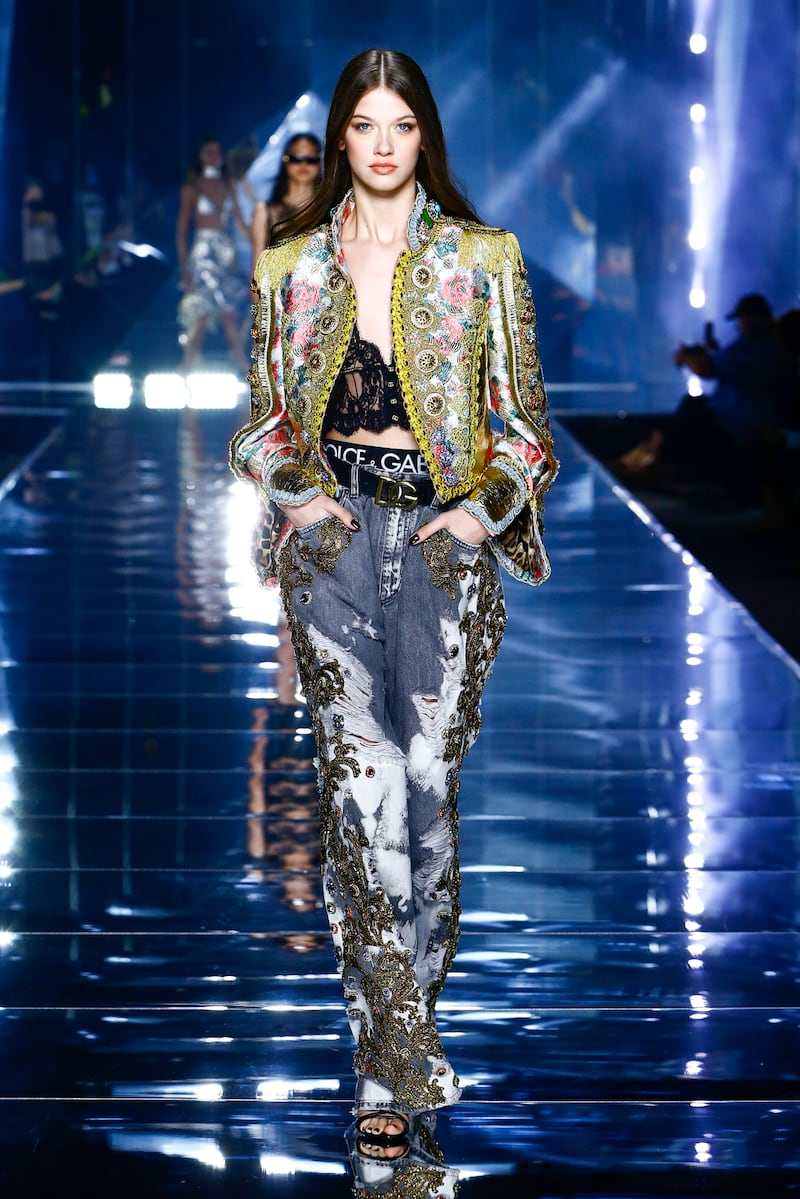 Dolce & Gabbana lit up the runway with its #DG Light show. Photo: Dolce & Gabbana