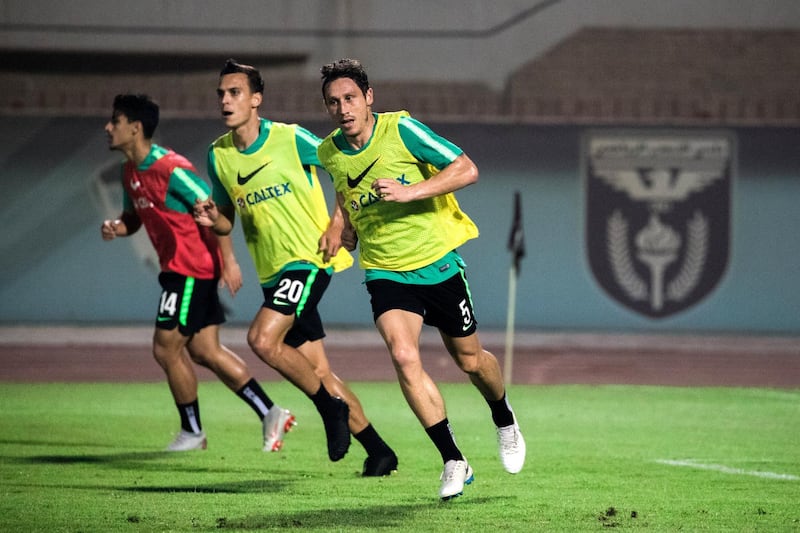 Australia players take part in training in Dubai ahead of their international friendly against Kuwait on Monday, October 15. Courtesy Football Federation Australia