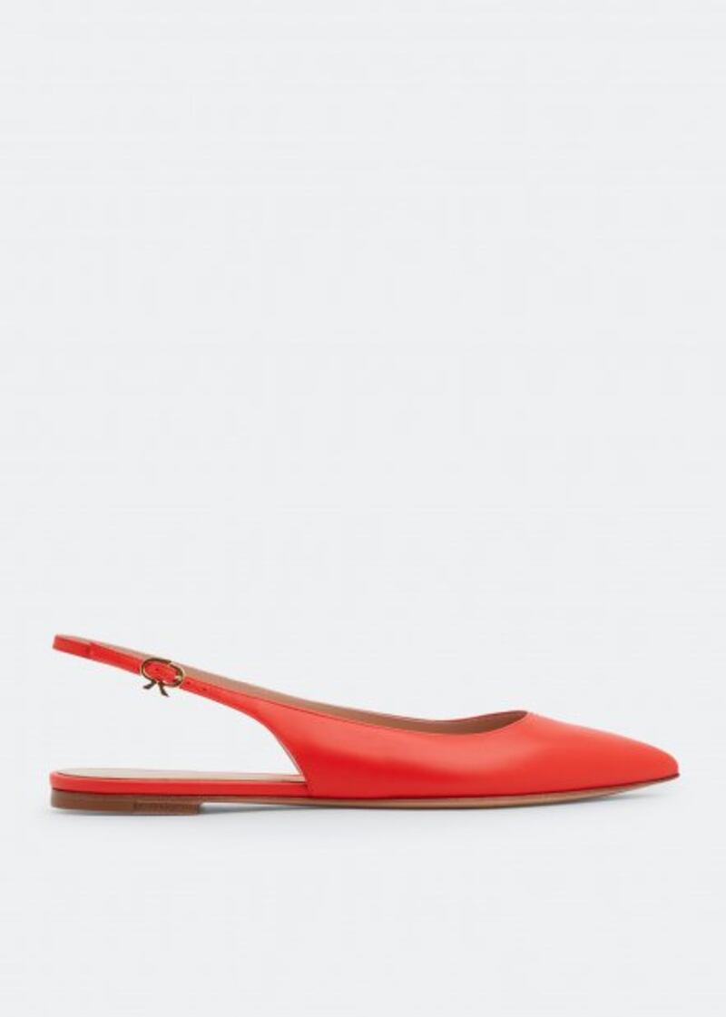 Slingback ballet pumps, Dh2,710, Gianvito Rossi, Level Shoes. Photo: Level Shoes