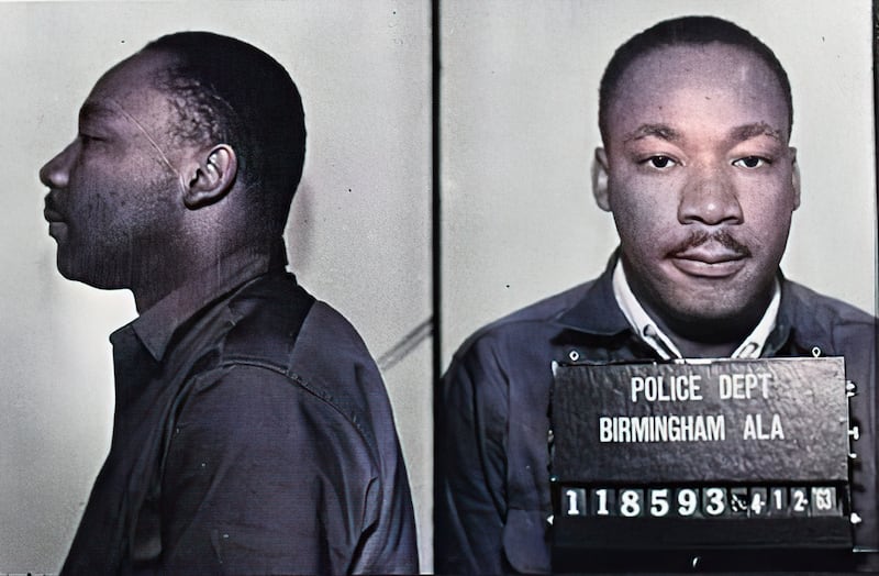 Martin Luther King Jr following his arrest for protests in Birmingham, Alabama, in 1963. Getty Images