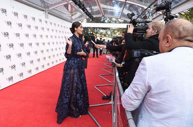 LONDON, ENGLAND - OCTOBER 06:  Sonam Kapoor attends the 'Mirzya' Love Gala screening during the 60th BFI London Film Festival at Embankment Garden Cinema on October 6, 2016 in London, England.  (Photo by Stuart C. Wilson/Getty Images for BFI)