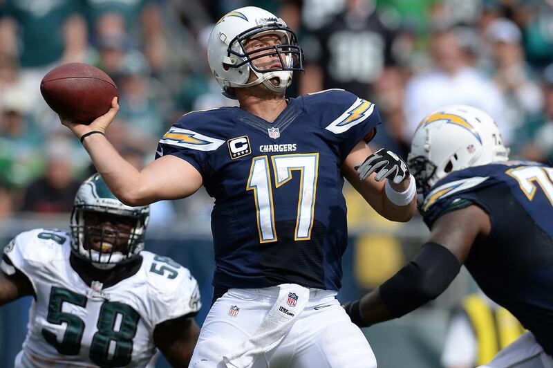 Philip Rivers is displaying leadership qualities this season that many of his critics say he has lacked previously. Patrick Smith / AFP