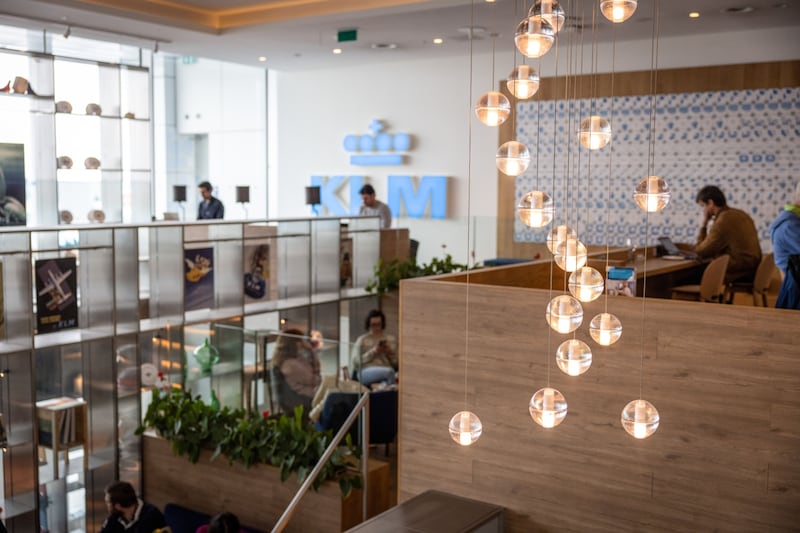 The KLM lounge at Schiphol in Amsterdam. Bloomberg