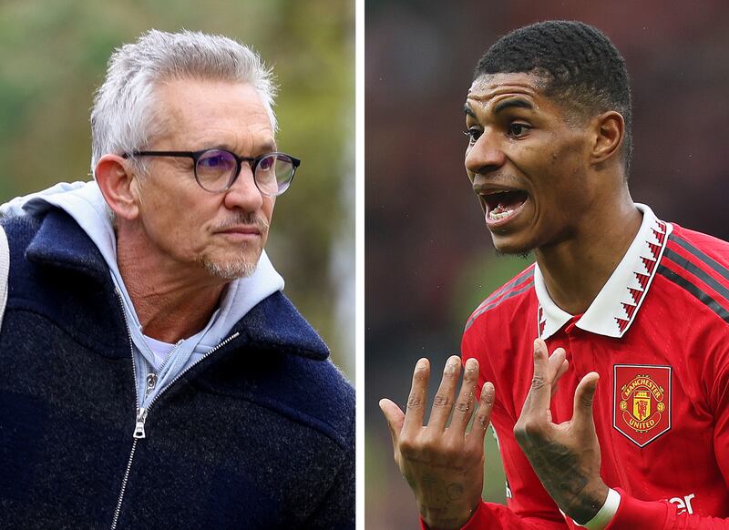 Gary Lineker and Marcus Rashford have both been criticised for tackling issues outside football. Reuters and Getty
