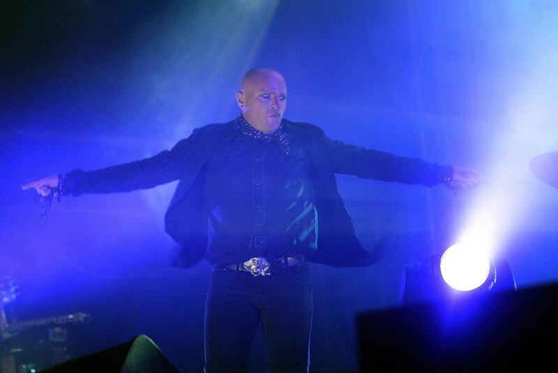 Keith Flint performs on the 'Main stage' 15 August 2006 on the last night of the one-week festival on Hajogyar Island of Budapest. Photo: AFP