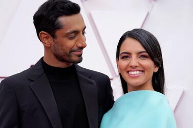 Riz Ahmed and his wife, Fatima Farheen Mirza, arrive for the 93rd Academy Awards at Union Station in Los Angeles, California. EPA