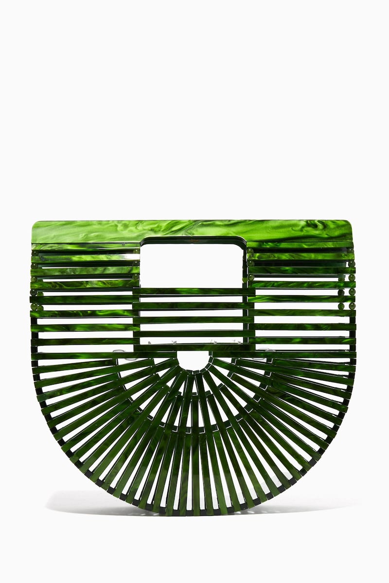 <p>This interesting bag will add structure to any outfit;&nbsp;Dh1,150, Cult&nbsp;Gaia at Harvey Nichols</p>
