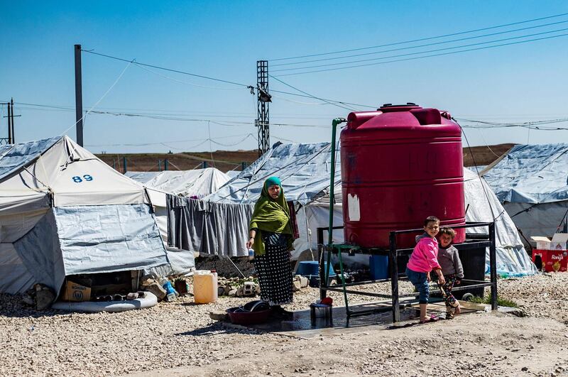 Tanks store the primary source of water for thousands of people, including hundreds of young children. AFP