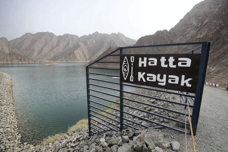 Hatta, United Arab Emirates - July 22, 2018: A neighbourhood story about Hatta. General views of Hatta kayak and dam. Sunday, July 22nd, 2018 in Hatta. Chris Whiteoak / The National