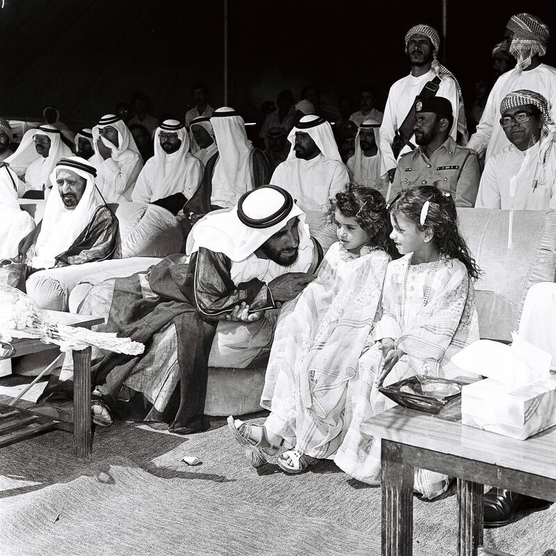 An image from the Itihad archive. Courtesy Al Itihad.
Abu Dhabi, UAE. 1981. Sheikh Zayed inspecting Delma Island. *** Local Caption ***  000056.JPG 000056.JPG