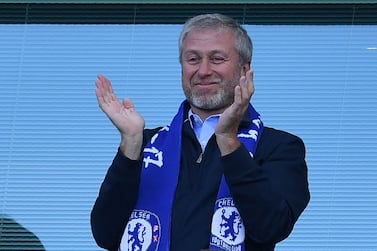 (FILES) In this file photo taken on May 21, 2017 Chelsea's Russian owner Roman Abramovich applauds, as players celebrate their league title win at the end of the Premier League football match between Chelsea and Sunderland at Stamford Bridge in London.  - Chelsea have announced, February 26,  that Roman Abramovich will hand over control to the club's foundation trustees.  (Photo by Ben STANSALL / AFP) / RESTRICTED TO EDITORIAL USE.  No use with unauthorized audio, video, data, fixture lists, club/league logos or 'live' services.  Online in-match use limited to 75 images, no video emulation.  No use in betting, games or single club/league/player publications.   /  