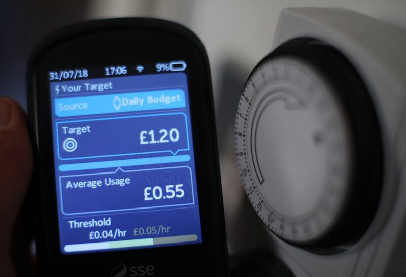 A handheld smart meter in a London home. PA