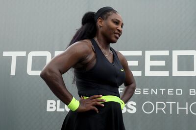 LEXINGTON, KENTUCKY - AUGUST 13: Serena Williams speaks to the media after defeating Venus Williams 3-6, 6-3, 6-4 during Top Seed Open - Day 4 at the Top Seed Tennis Club on August 13, 2020 in Lexington, Kentucky.   Dylan Buell/Getty Images/AFP
== FOR NEWSPAPERS, INTERNET, TELCOS & TELEVISION USE ONLY ==
