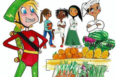 A montage shot from the Eco-Heroes Fight for Food book. Courtesy Save Our World FZ LLC