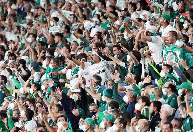 Palmeiras fans during the game in Abu Dhabi.