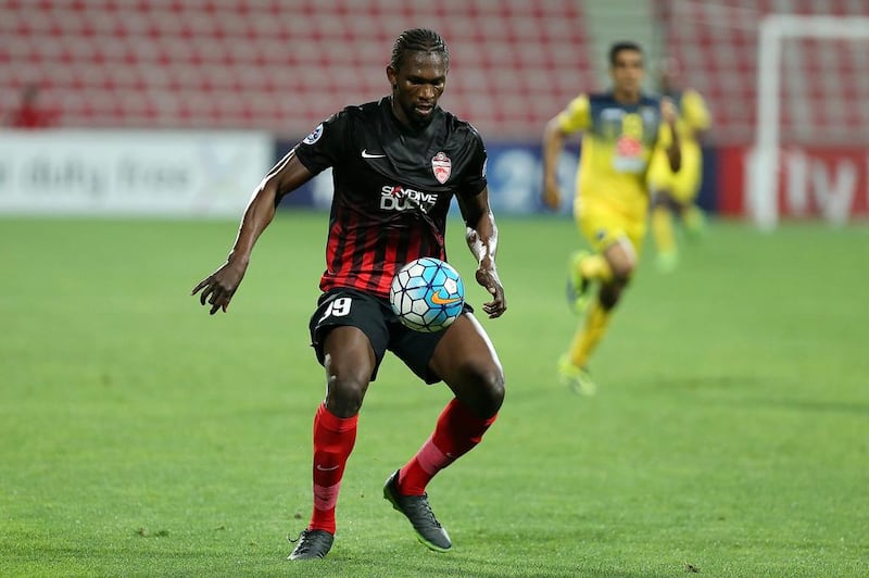 Makhete Diop is one of the former Al Ahli players to have joined the merger club of Shabab Al Ahli Dubai Club. Pawan Singh / The National