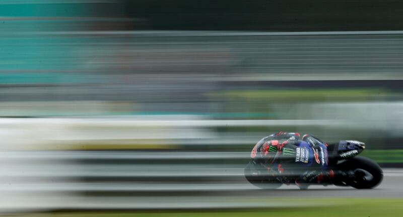 Monster Energy Yamaha Fabio Quartararo during practice for the MotoGP British Grand Prix at Silverstone on August 28. Reuters