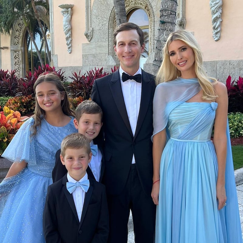 Jared Kushner and Ivanka Trump with their children at the wedding. Instagram/ Ivanka Trump