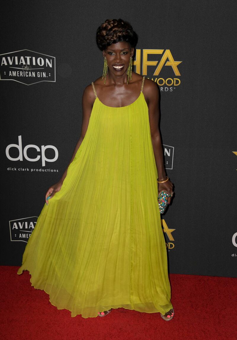 US businesswoman Bozoma Saint John poses for photographers upon arrival at the 23rd annual Hollywood Film Awards at The Beverly Hilton in LA. EPA