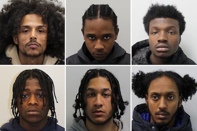 Clockwise from top left: Michael Malik Ahmed, Jessy Ouma, Kaijuan Henry, Zakariah Yusuf, Roshan Clark, and Joseph Opoku. Photo: Met Police