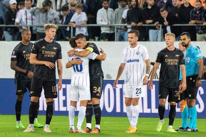 Antonio Marchesano (On for Krasniqi 67') 6: Did not influence the game as Arsenal comfortably held out. 

Fabian Rohner (On for Guerrero 67') 6: Looked okay without really offering a threat. A couple of nice touches. AFP