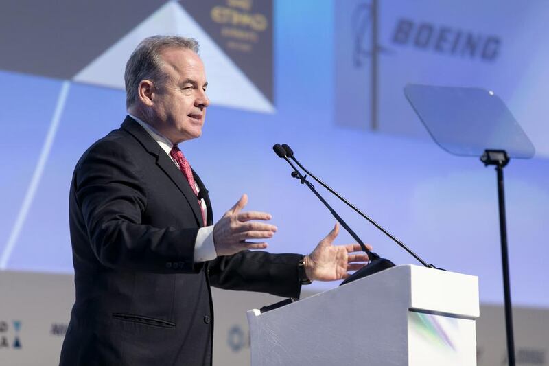Etihad is not the largest of the Gulf carriers but certainly is one of the innovative ones, James Hogan, president and chief executive of Etihad, said at the Global Aerospace Summit. Reem Mohammed / The National